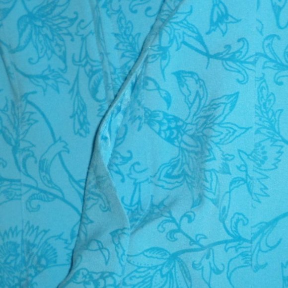 Rafael Turquoise Floral Zebra Zip Jacket, Size 8 - Picture 9 of 12